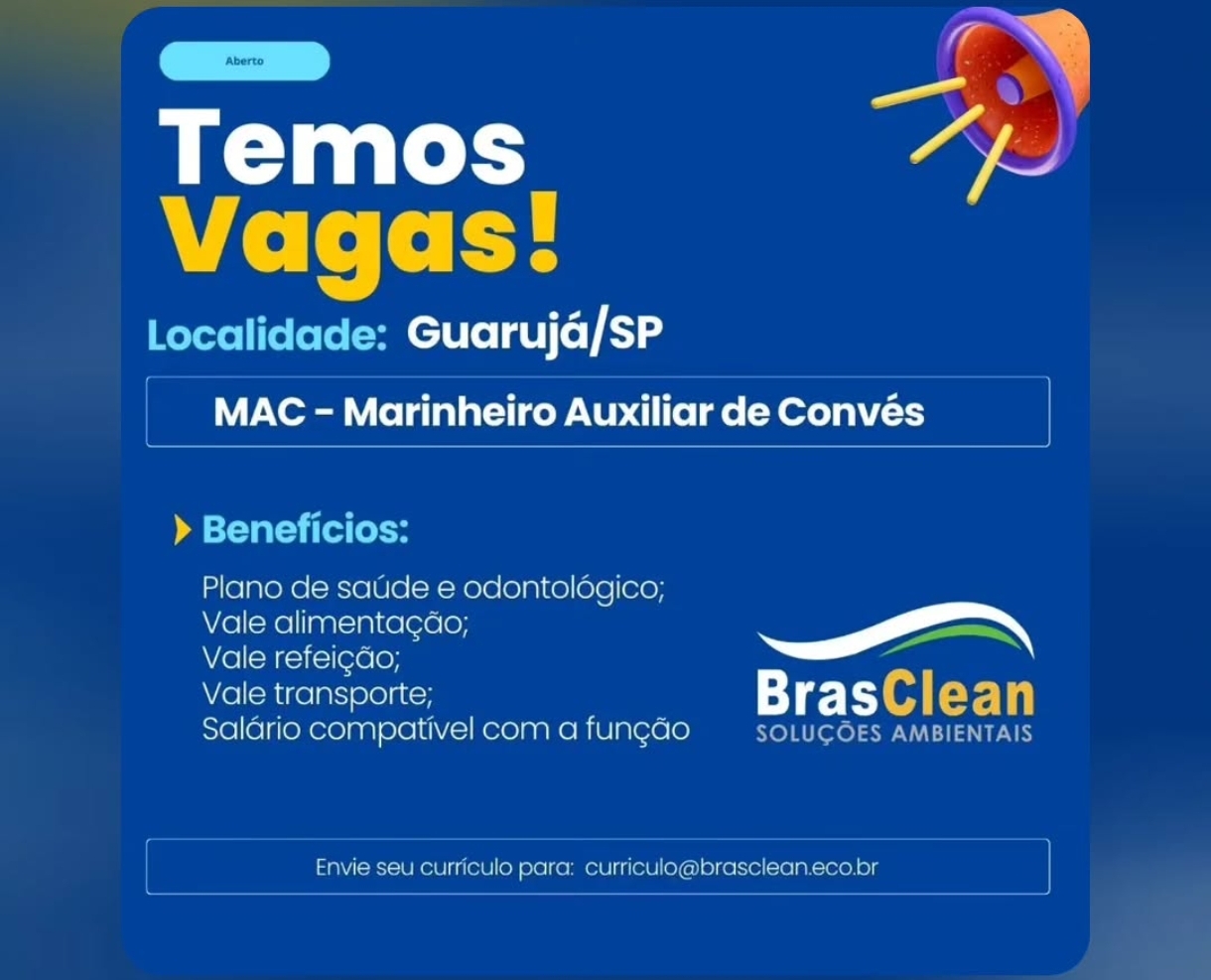 Vagas 31/03/2026 Baixada Santista