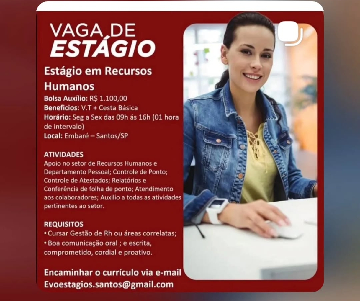 Vagas 31/03/2026 Baixada Santista