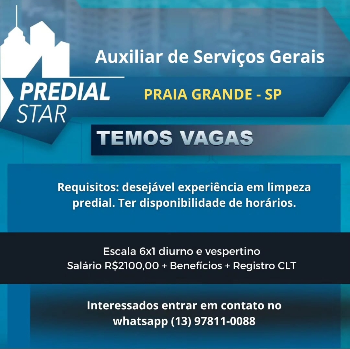 Vagas 31/03/2026 Baixada Santista