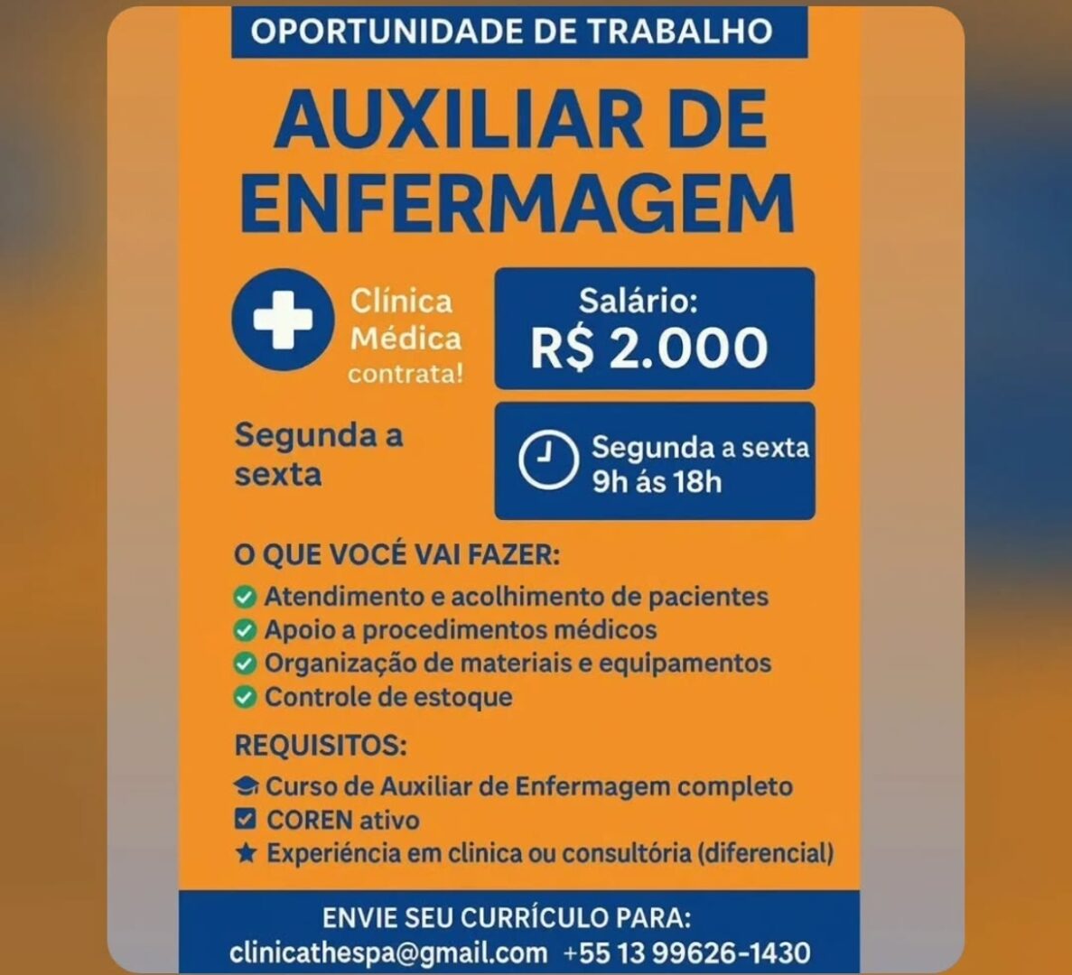 Vagas 31/03/2026 Baixada Santista