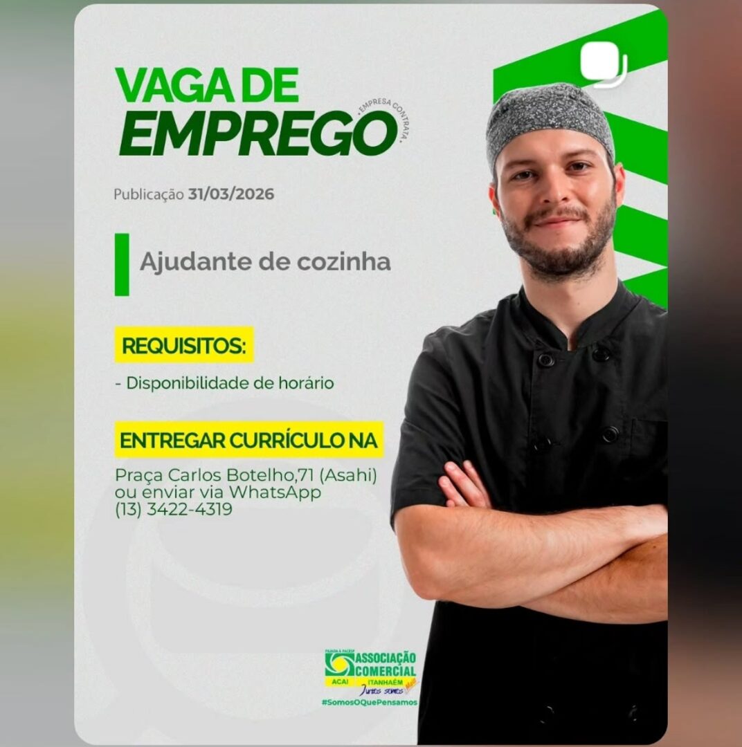 Vagas 31/03/2026 Baixada Santista