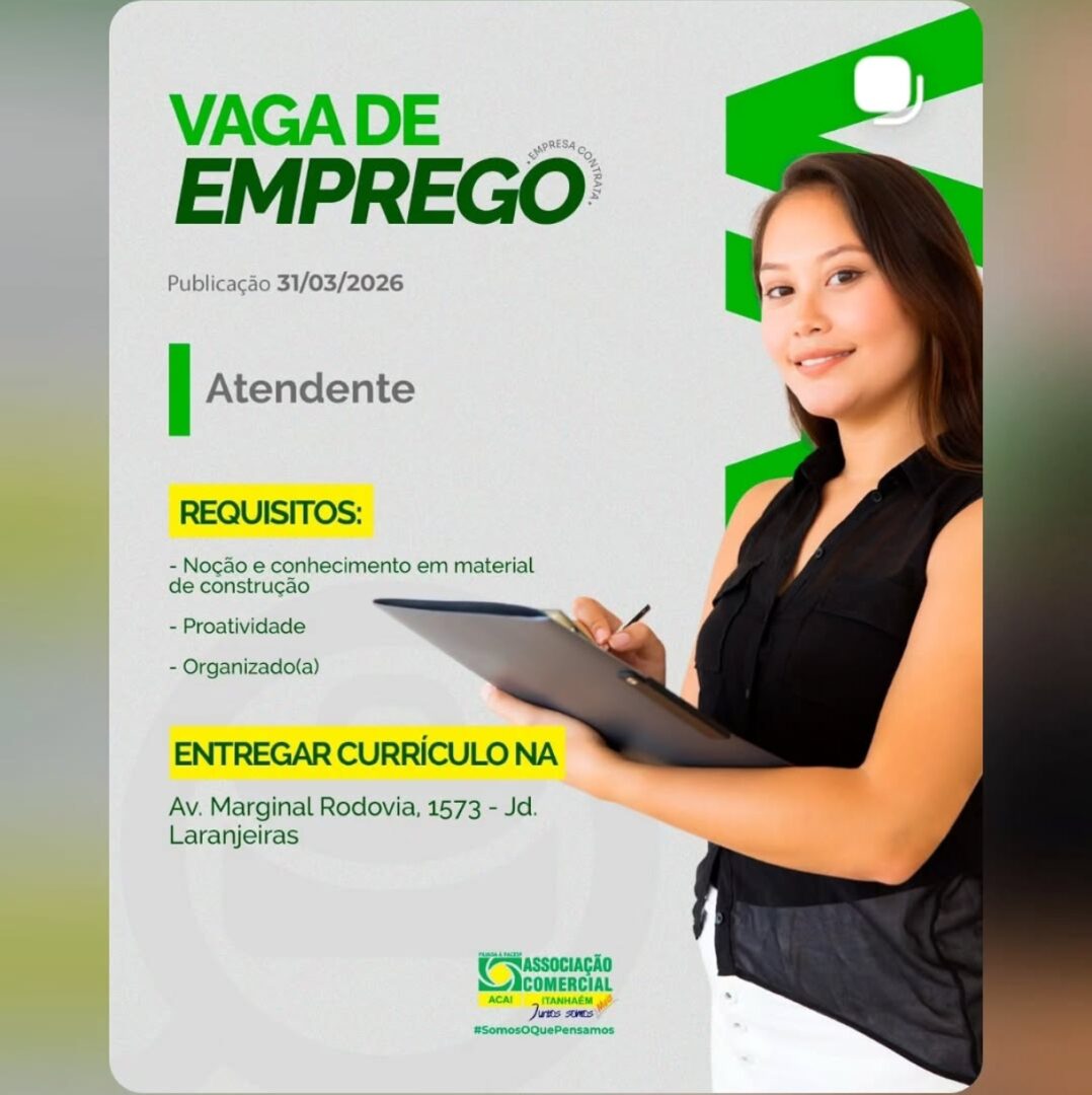 Vagas 31/03/2026 Baixada Santista