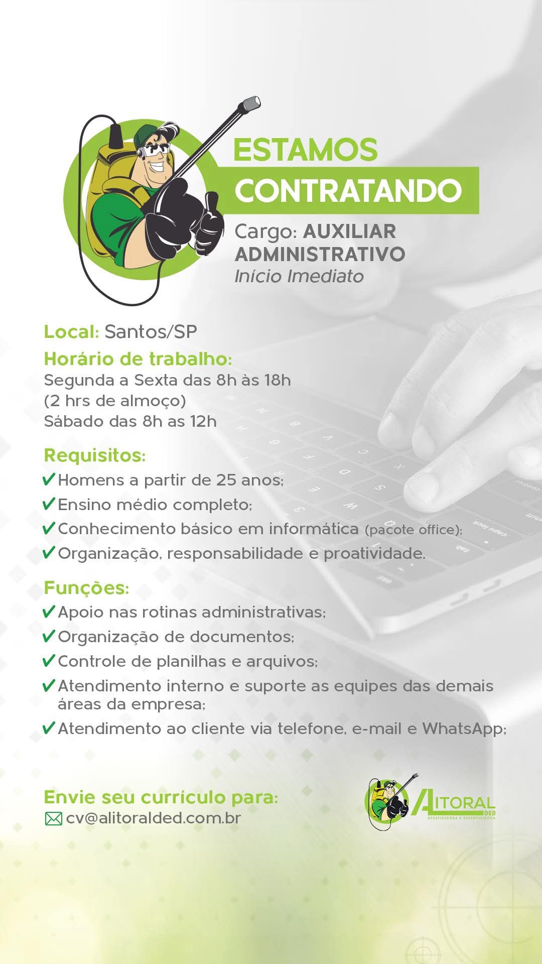 Vagas 01/04/2026 Baixada Santista