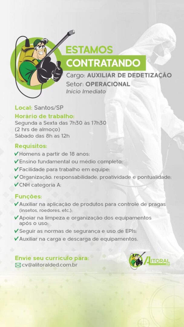 Vagas 01/04/2026 Baixada Santista