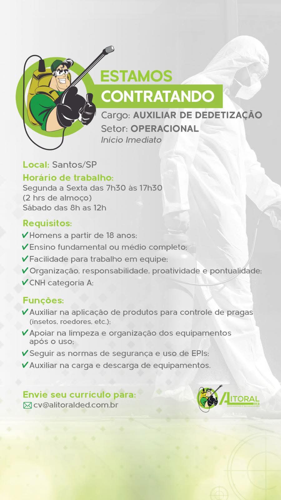 Vagas 01/04/2026 Baixada Santista