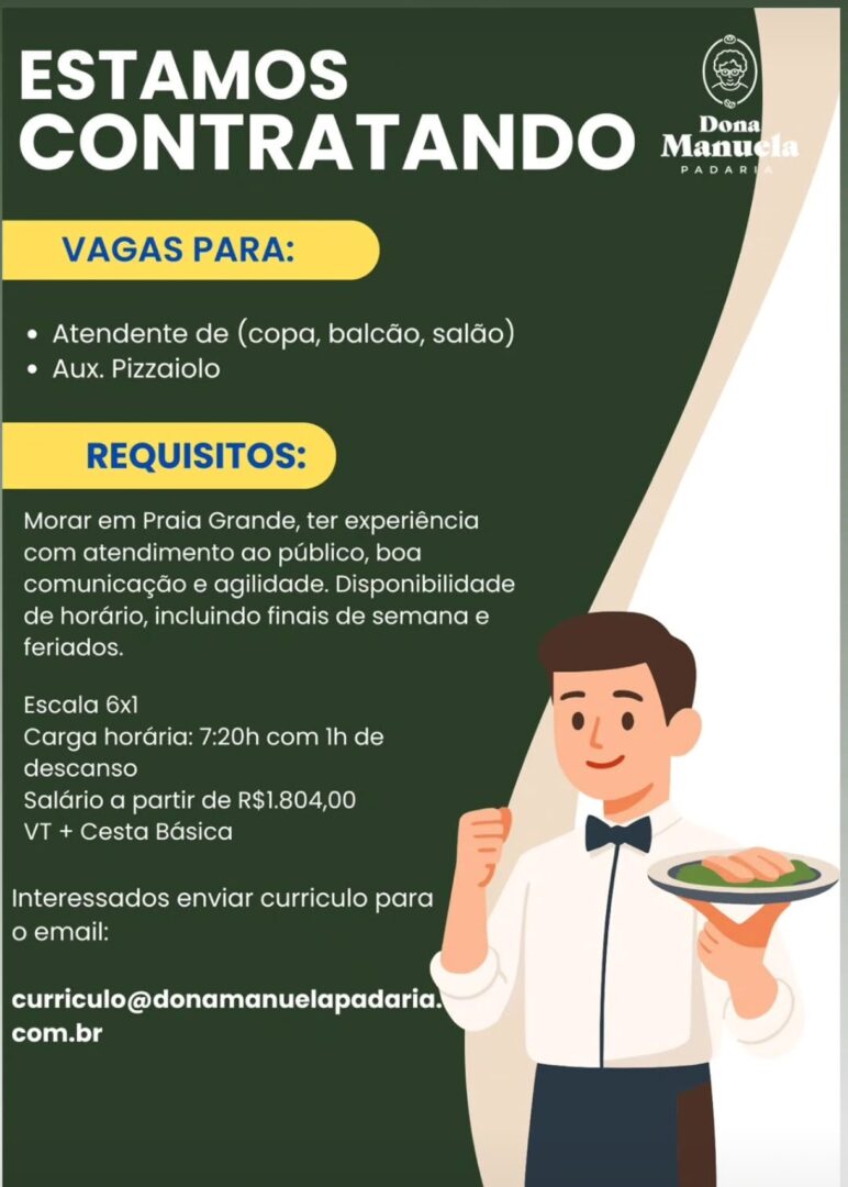 Vagas 01/04/2026 Baixada Santista