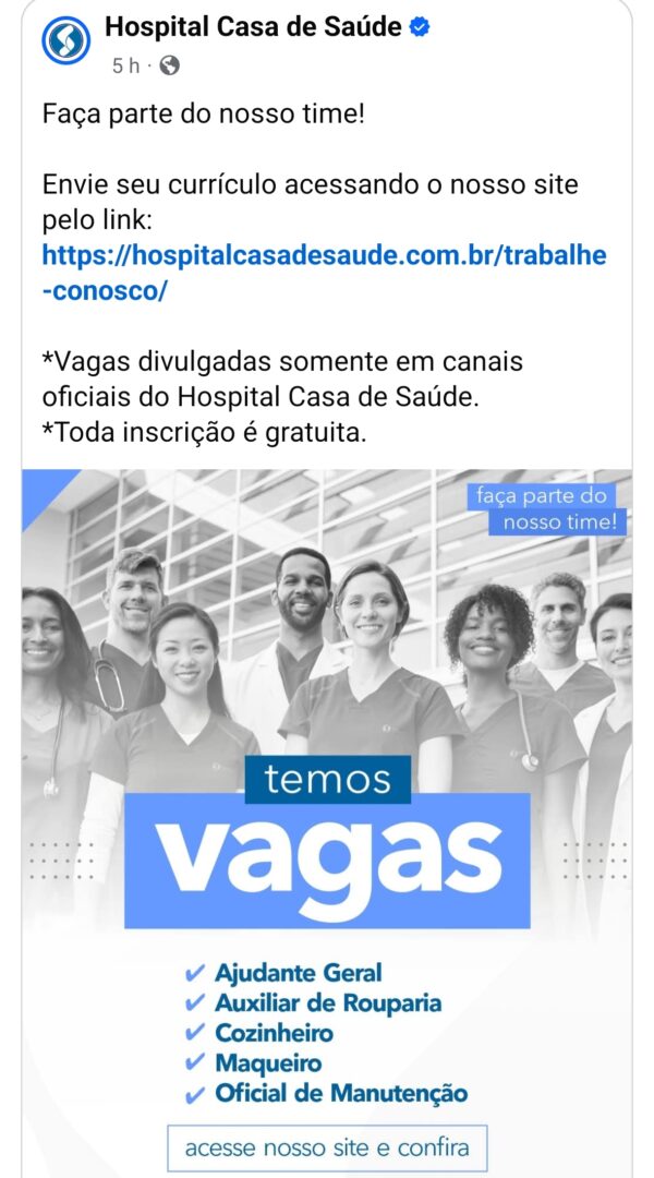 Vagas 02/04/2026 Baixada Santista