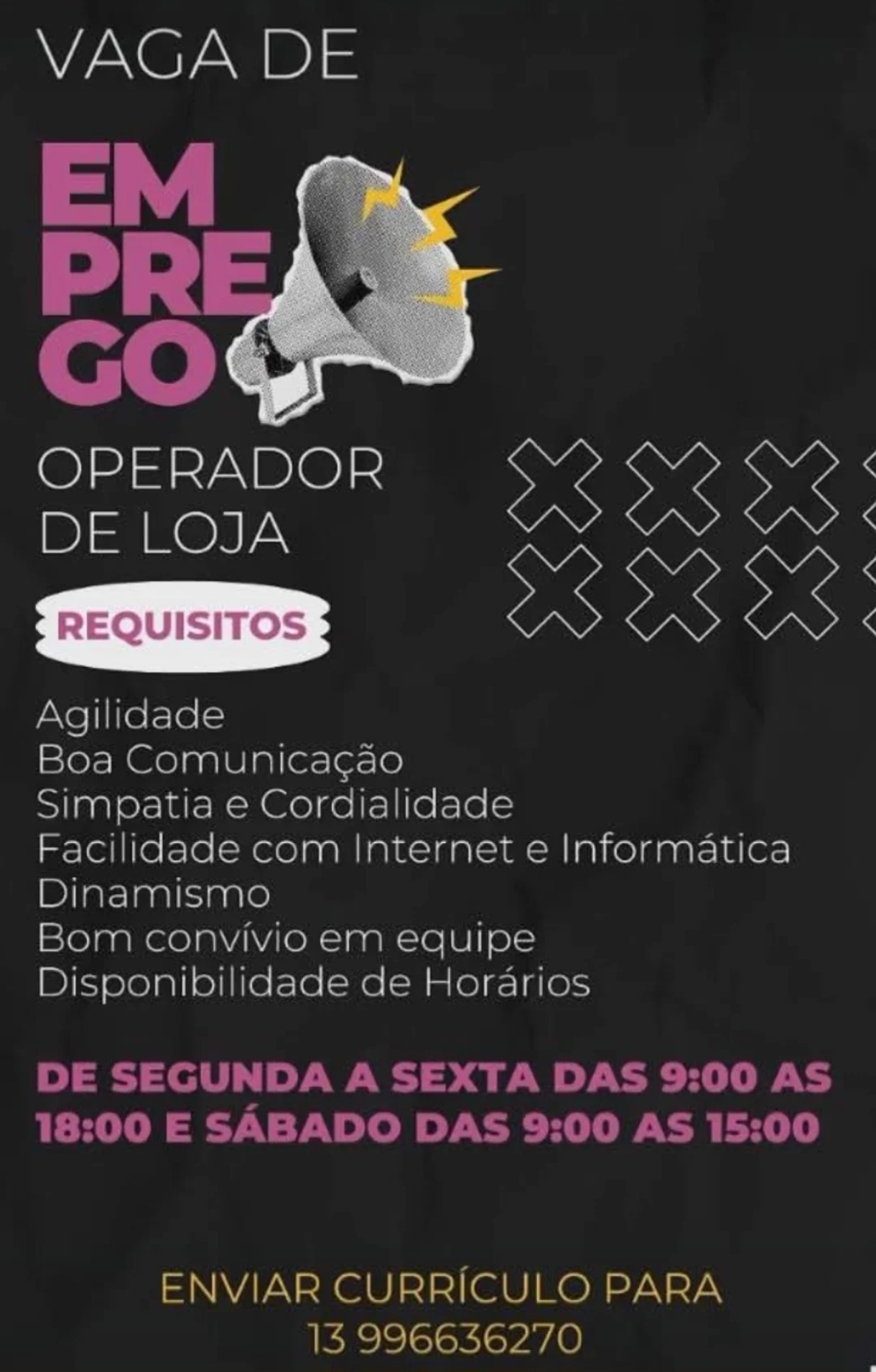 Vagas 02/04/2026 Baixada Santista