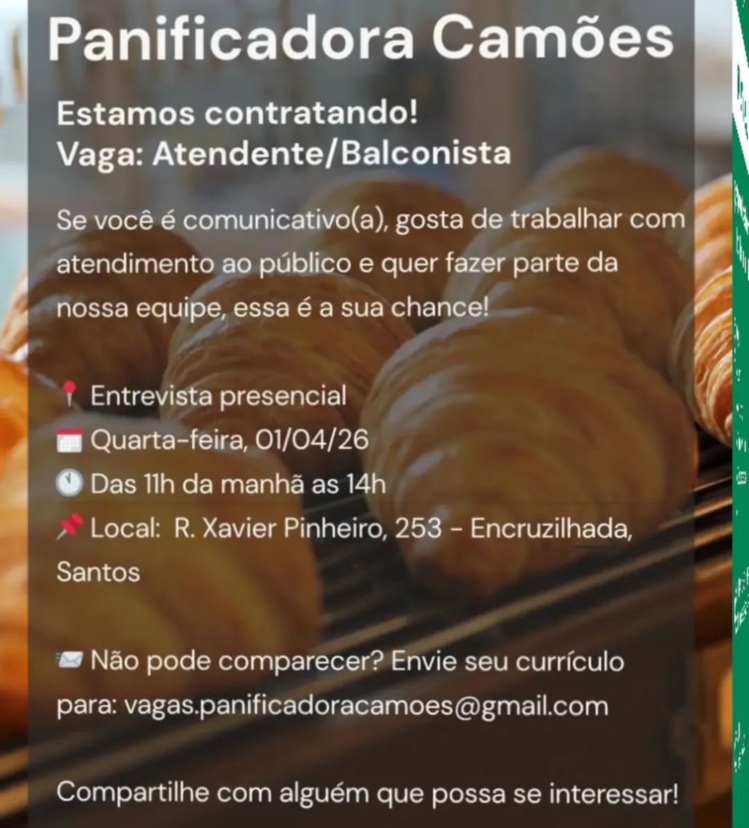 Vagas 04/04/2026 Baixada Santista