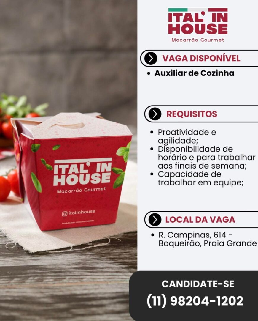 Vagas 04/04/2026 Baixada Santista