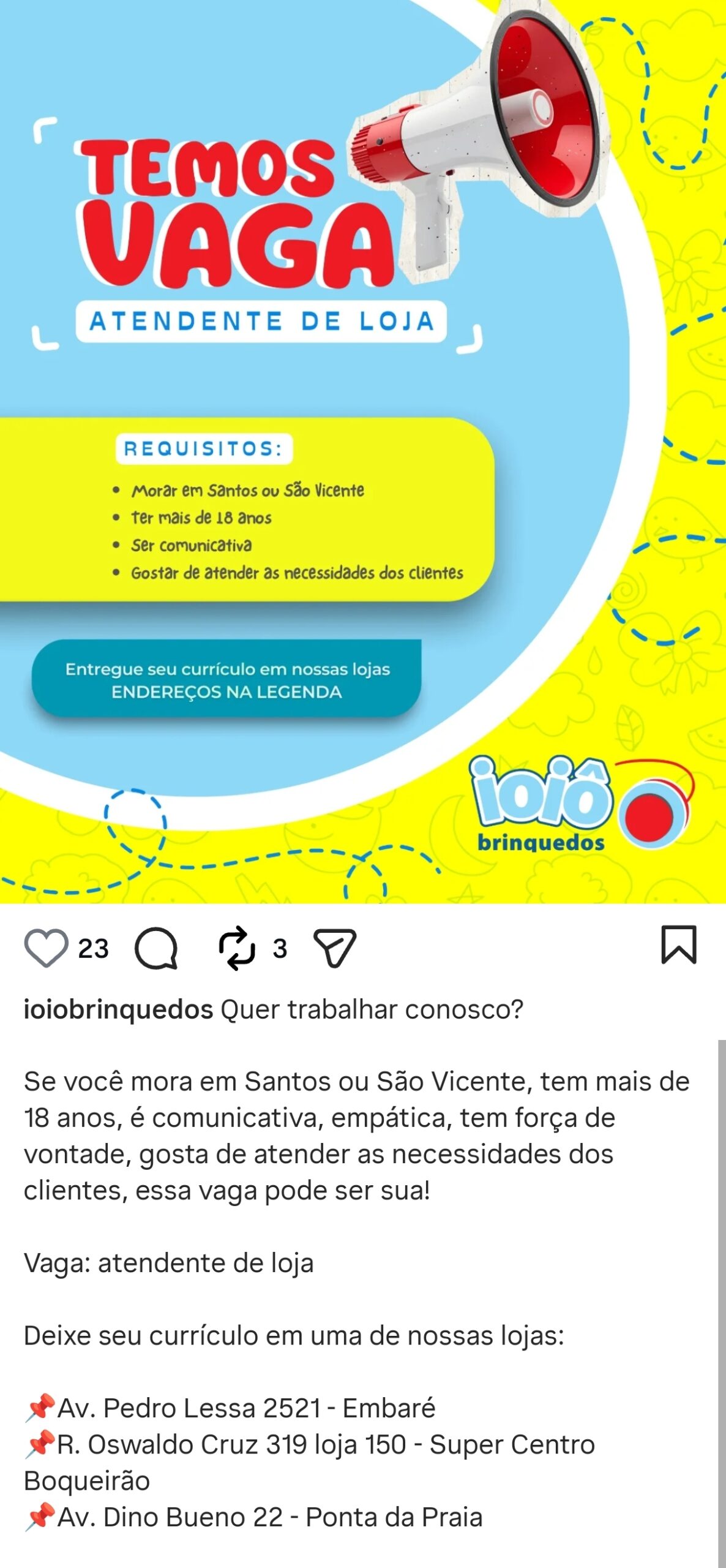 Vagas 05/04/2026 Baixada Santista