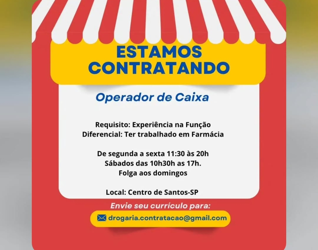 Vagas 05/04/2026 Baixada Santista