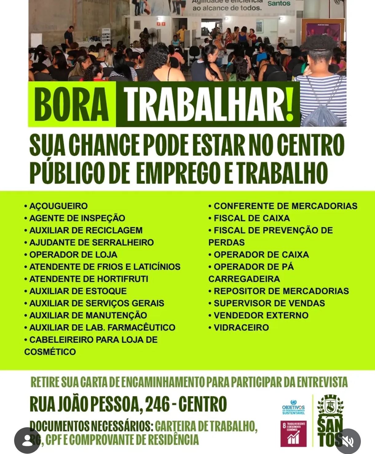 Vagas 06/04/2026 Baixada Santista