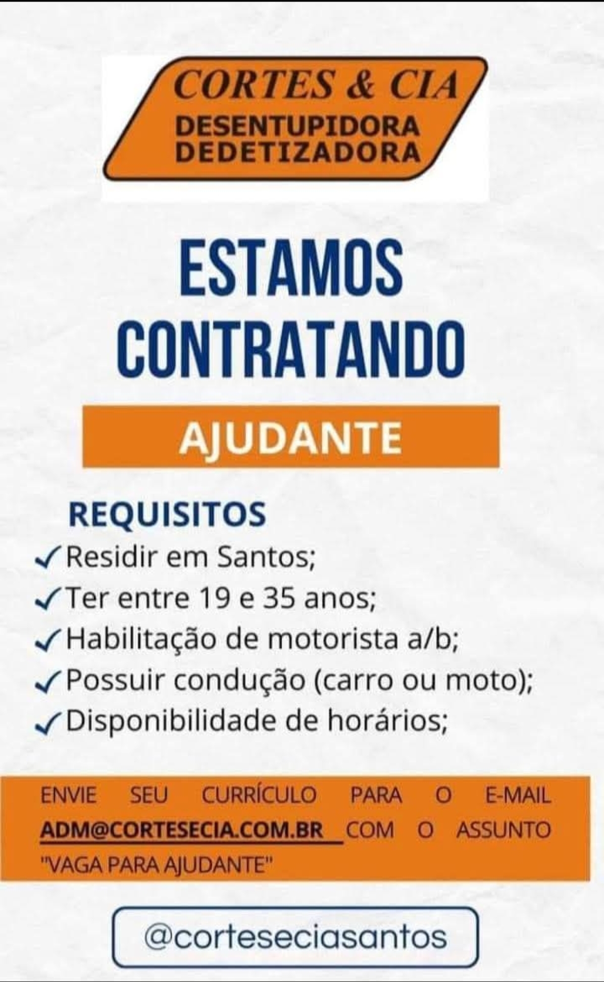 Vagas 06/04/2026 Baixada Santista