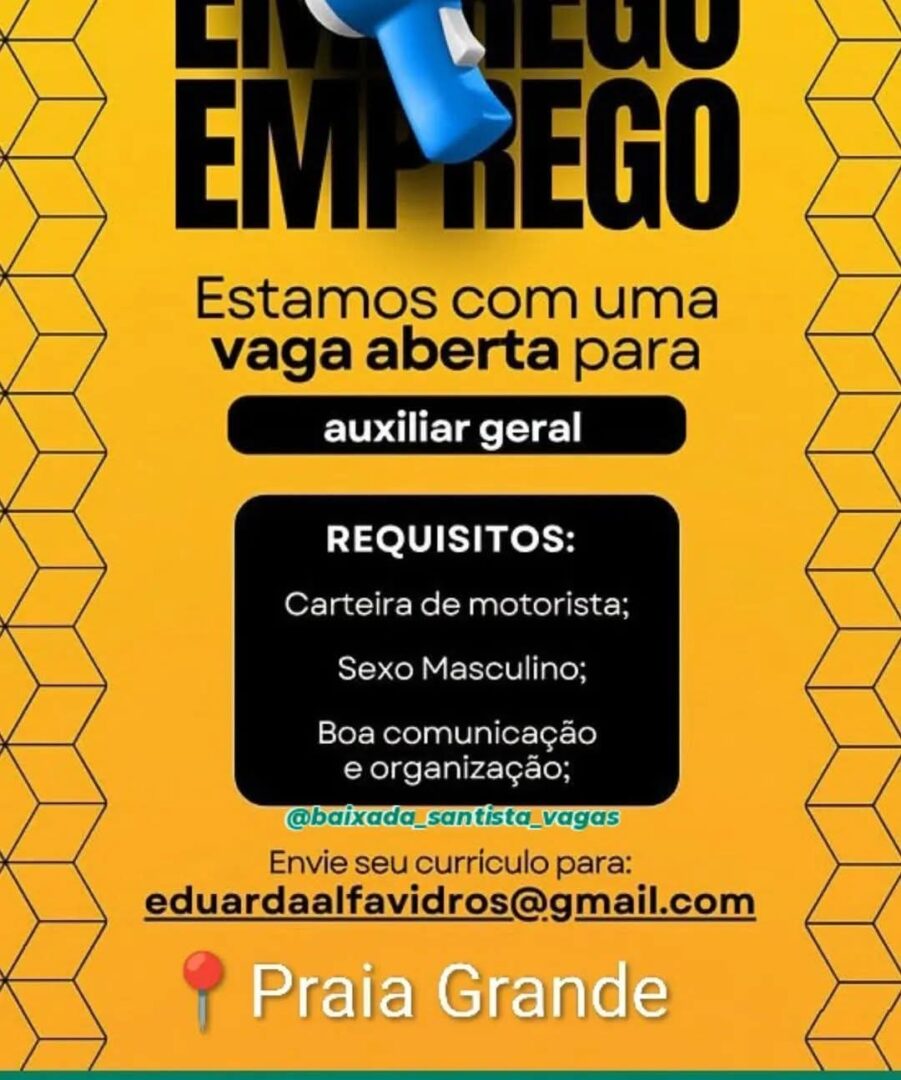 Vagas 06/04/2026 Baixada Santista