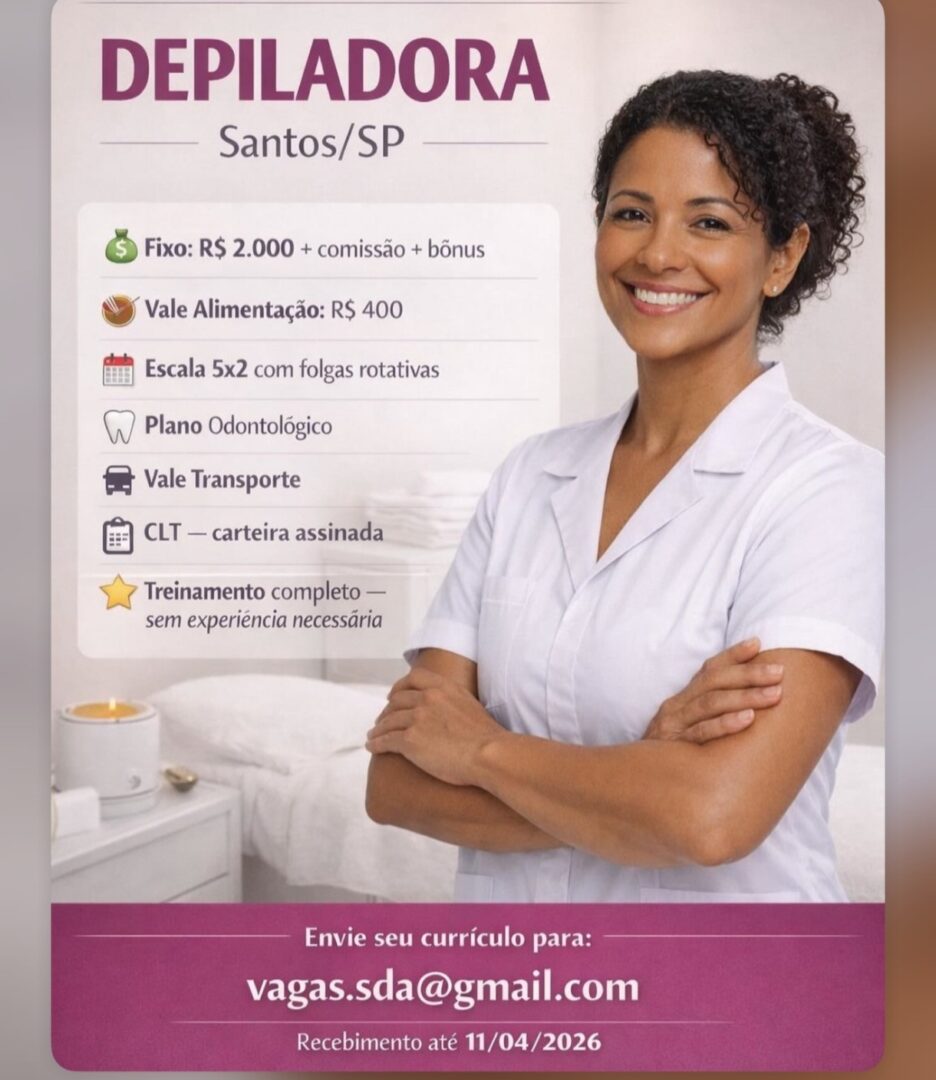 Vagas 06/04/2026 Baixada Santista