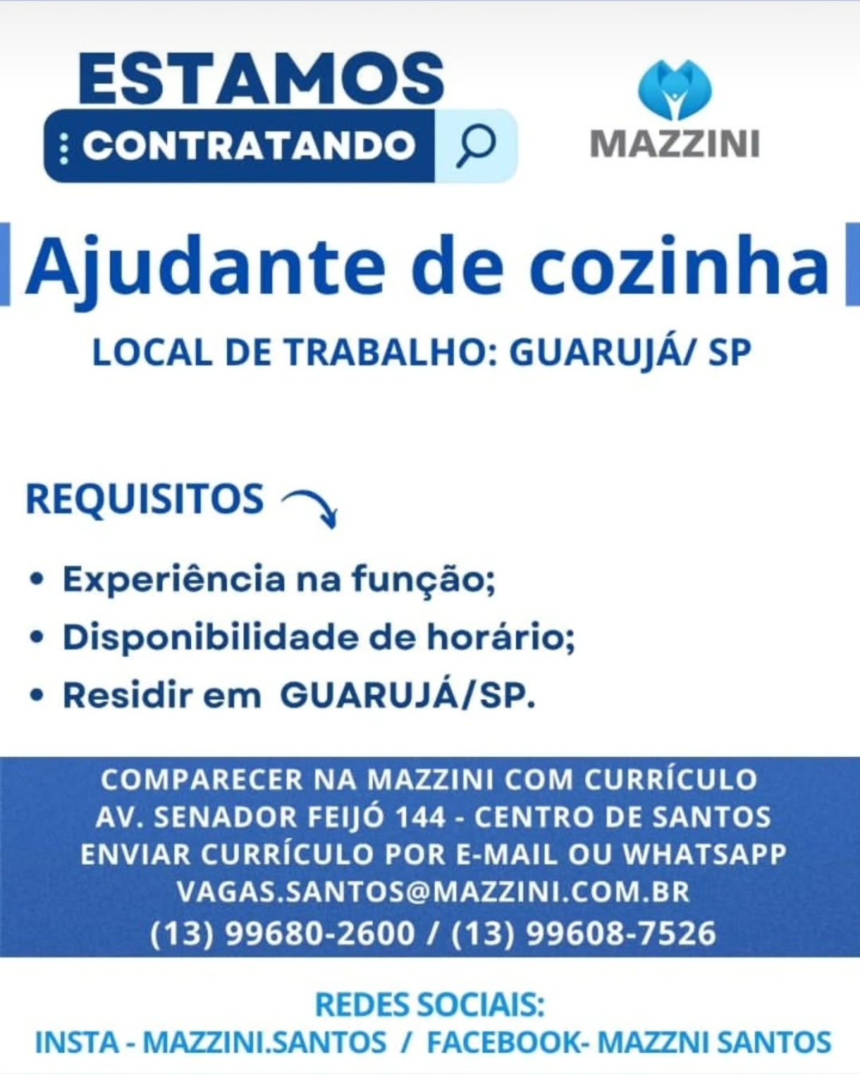 Vagas 06/04/2026 Baixada Santista