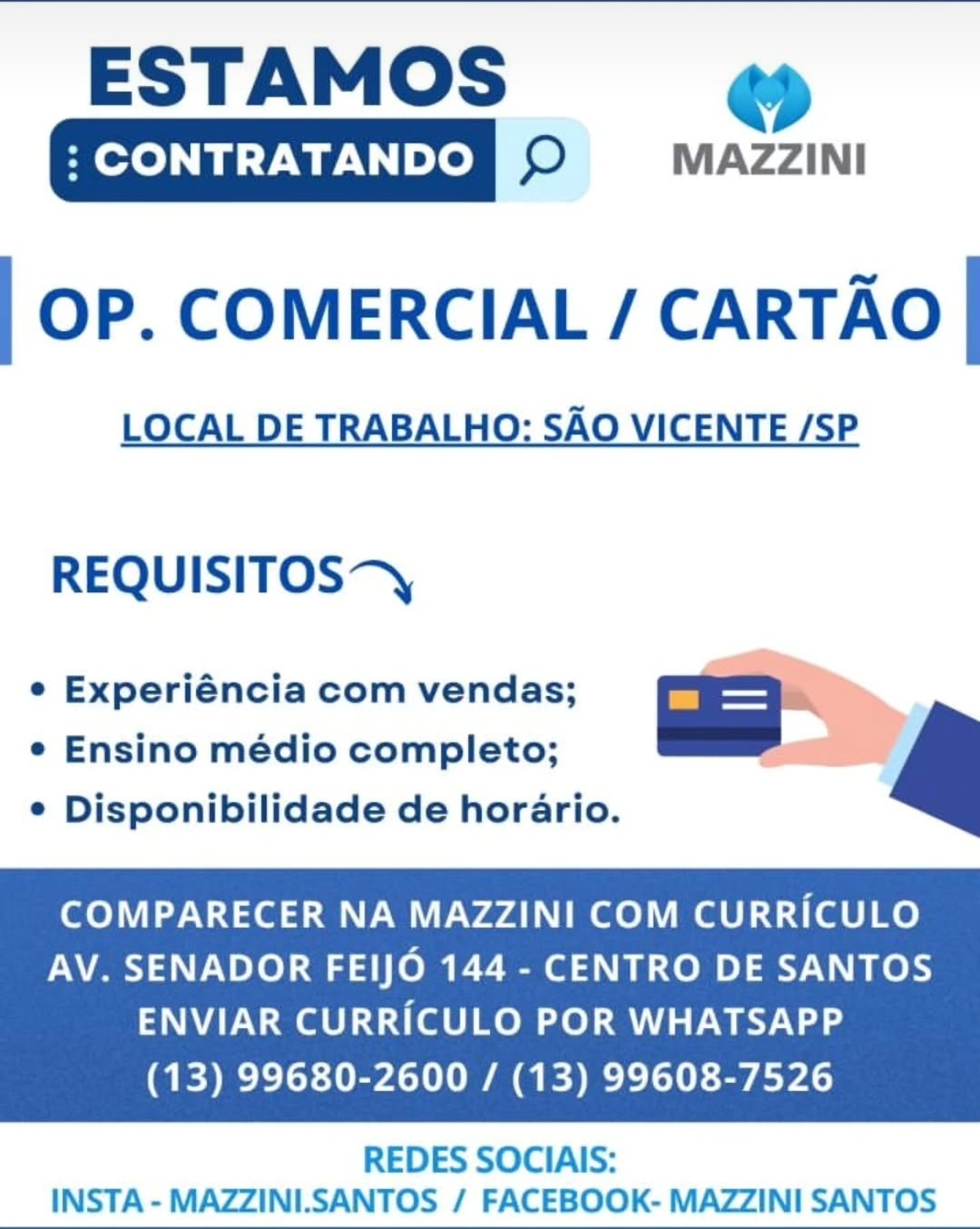 Vagas 06/04/2026 Baixada Santista