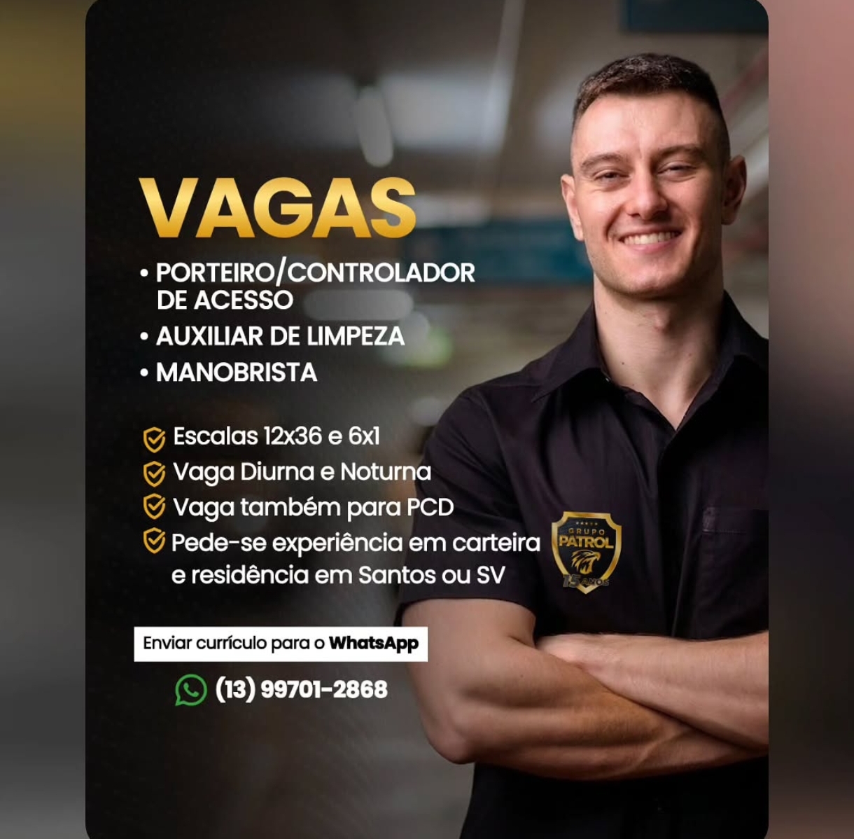 Vagas 06/04/2026 Baixada Santista