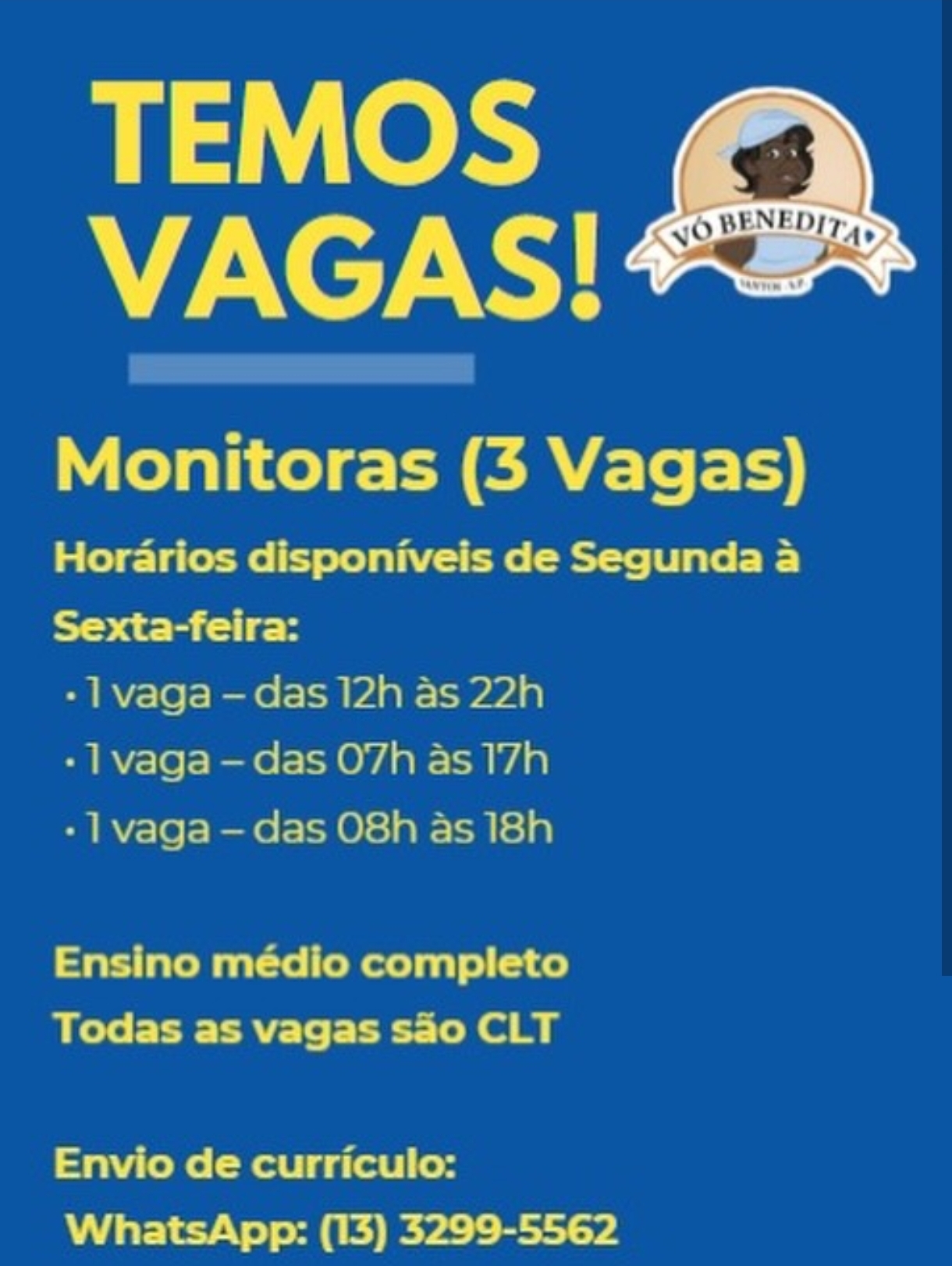 Vagas 07/04/2026 Baixada Santista