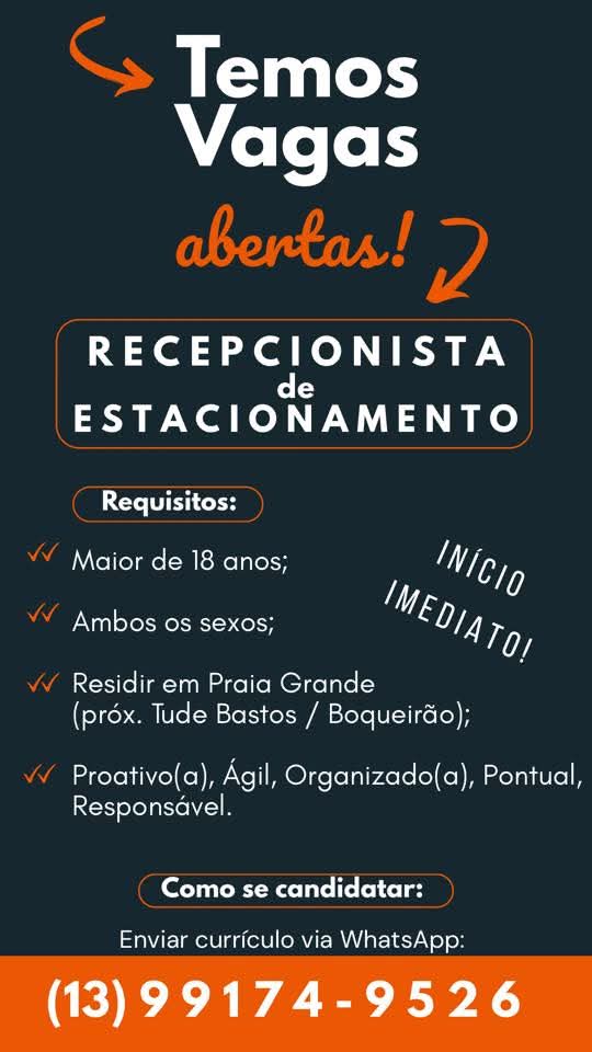 Vagas 07/04/2026 Baixada Santista