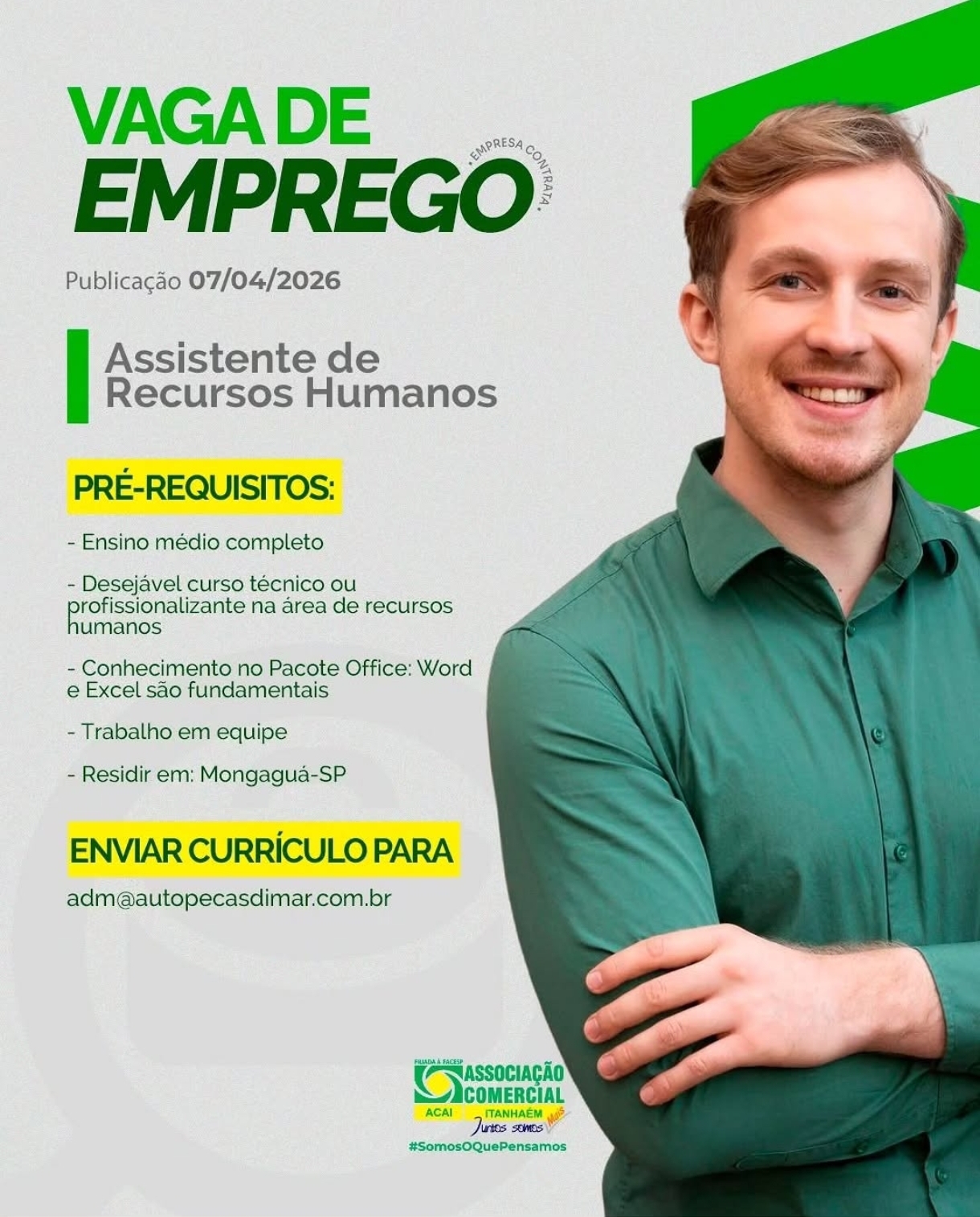 Vagas 07/04/2026 Baixada Santista