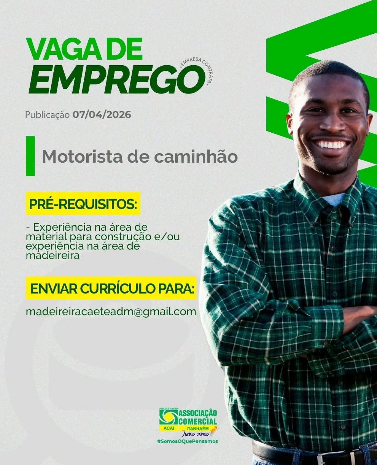 Vagas 07/04/2026 Baixada Santista