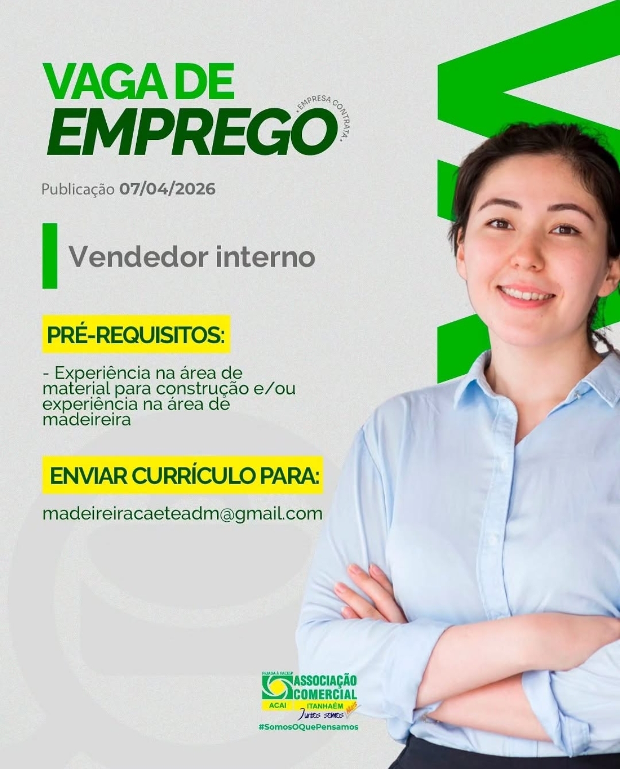 Vagas 07/04/2026 Baixada Santista