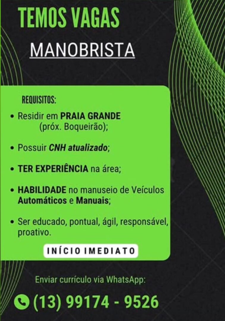 Vagas 07/04/2026 Baixada Santista