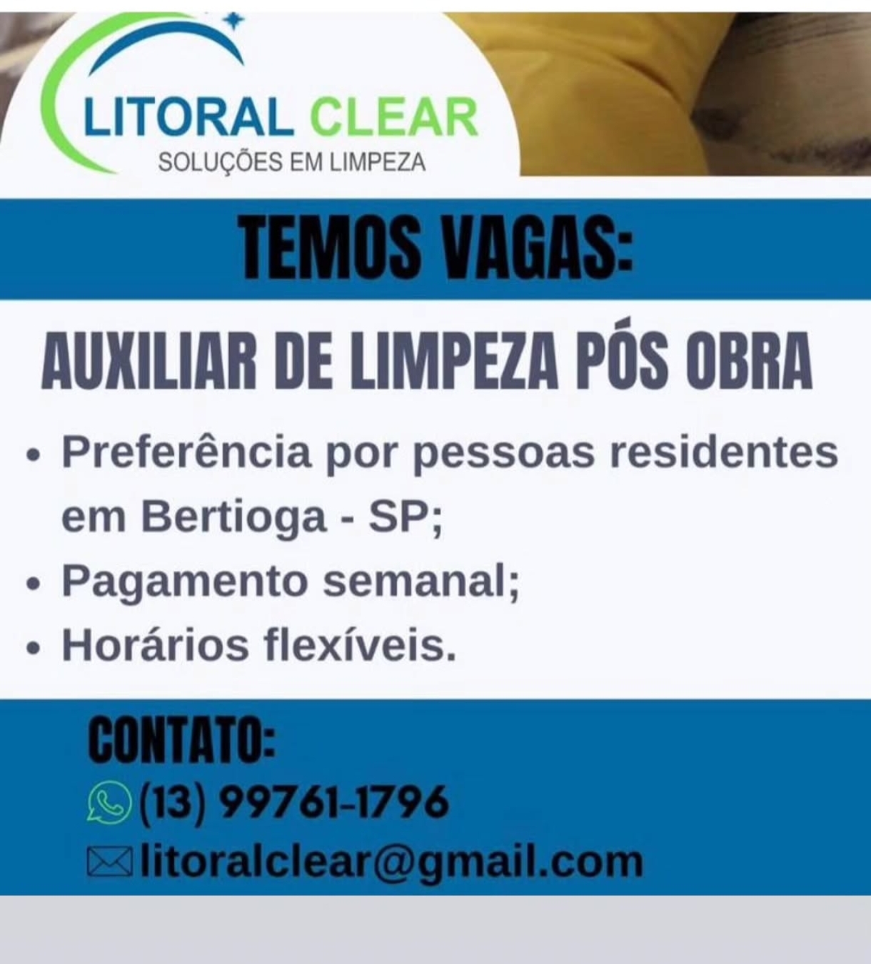 Vagas 07/04/2026 Baixada Santista