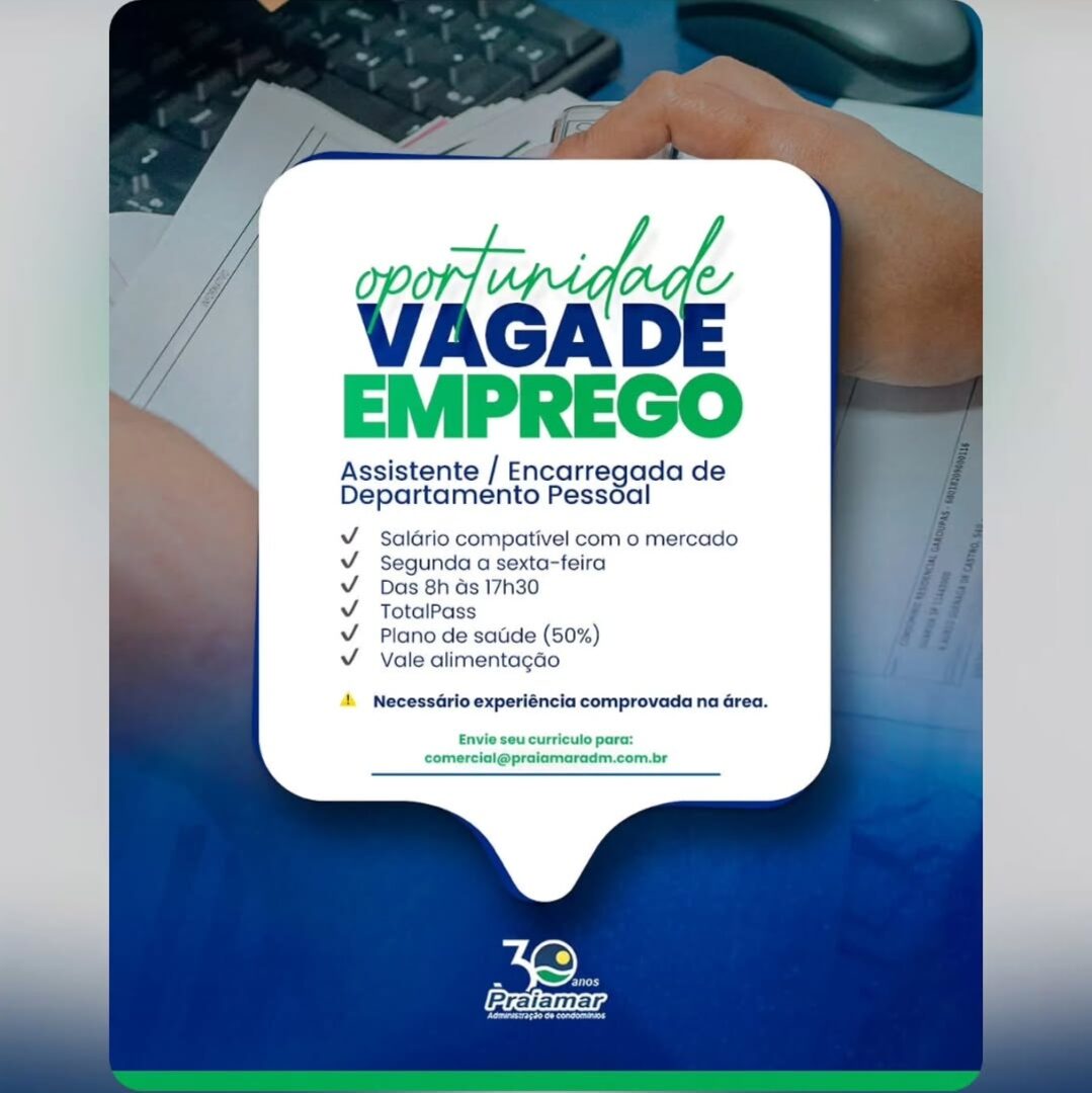 Vagas 07/04/2026 Baixada Santista