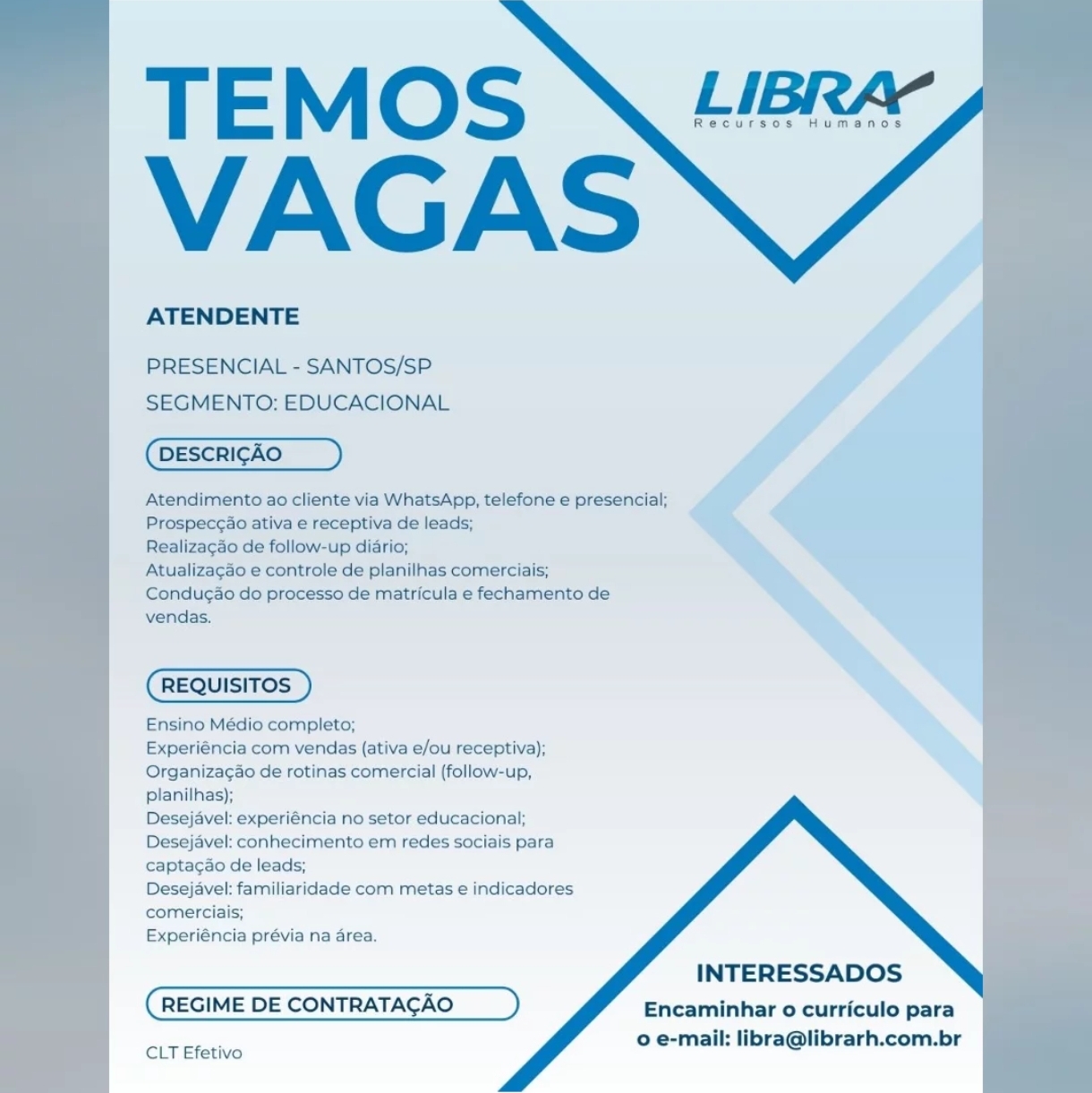 Vagas 08/04/2026 Baixada Santista