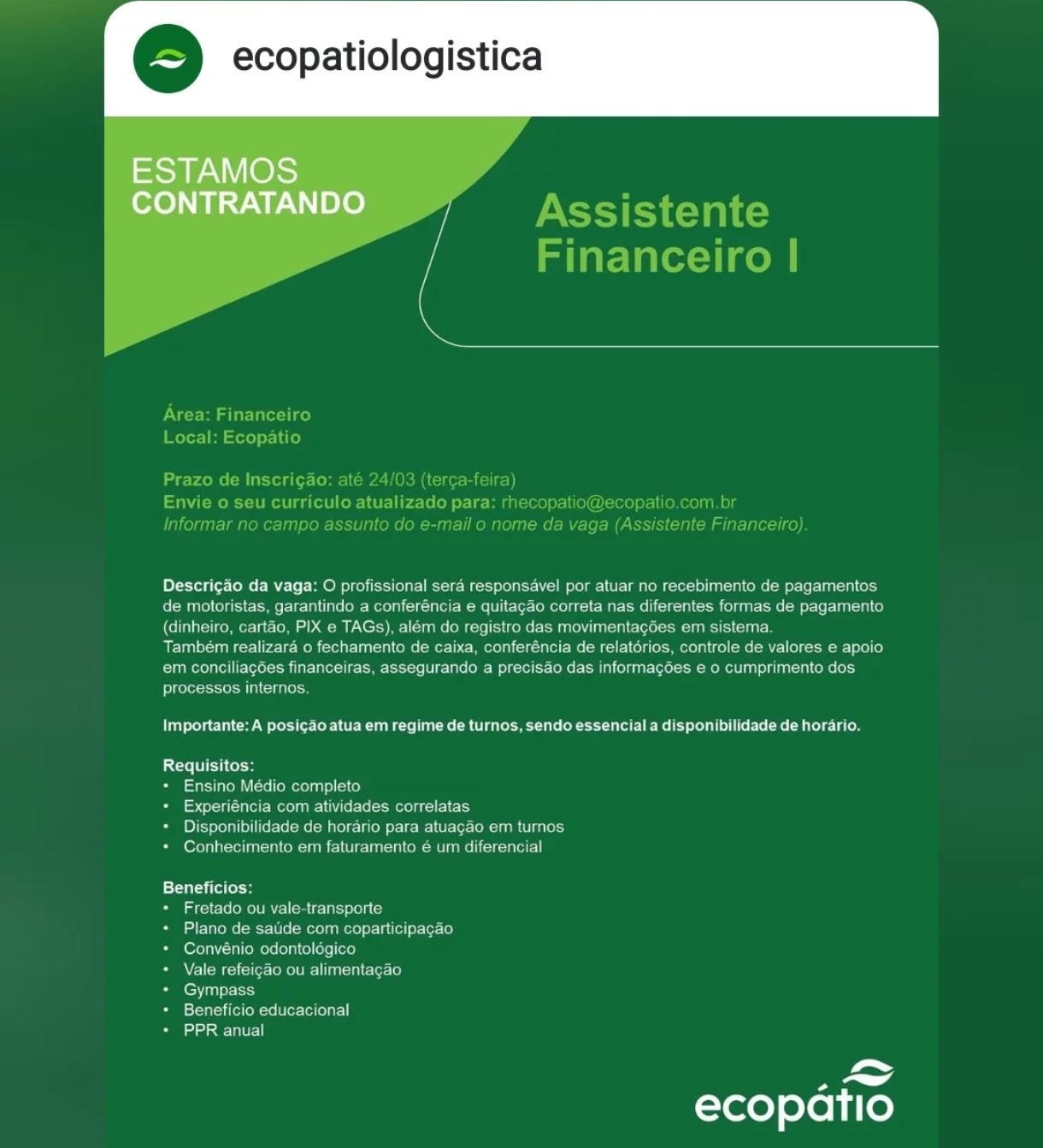 Vagas 08/04/2026 Baixada Santista