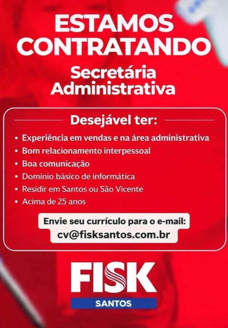 Vagas 08/04/2026 Baixada Santista