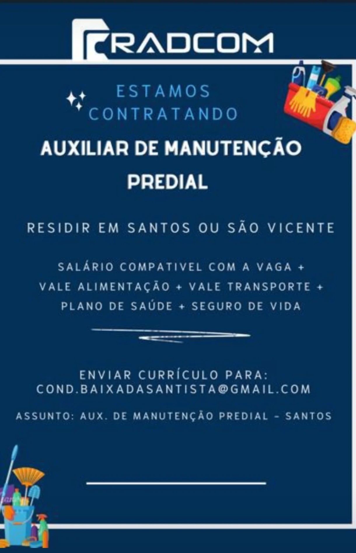 Vagas 08/04/2026 Baixada Santista