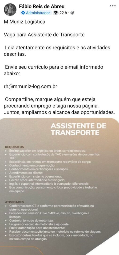 Vagas 09/04/2026 Baixada Santista