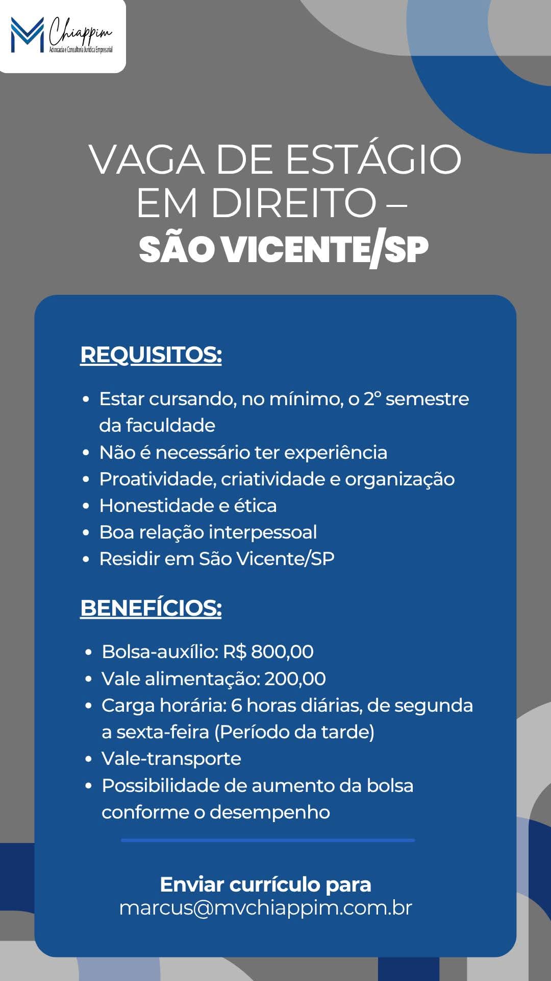 Vagas 09/04/2026 Baixada Santista