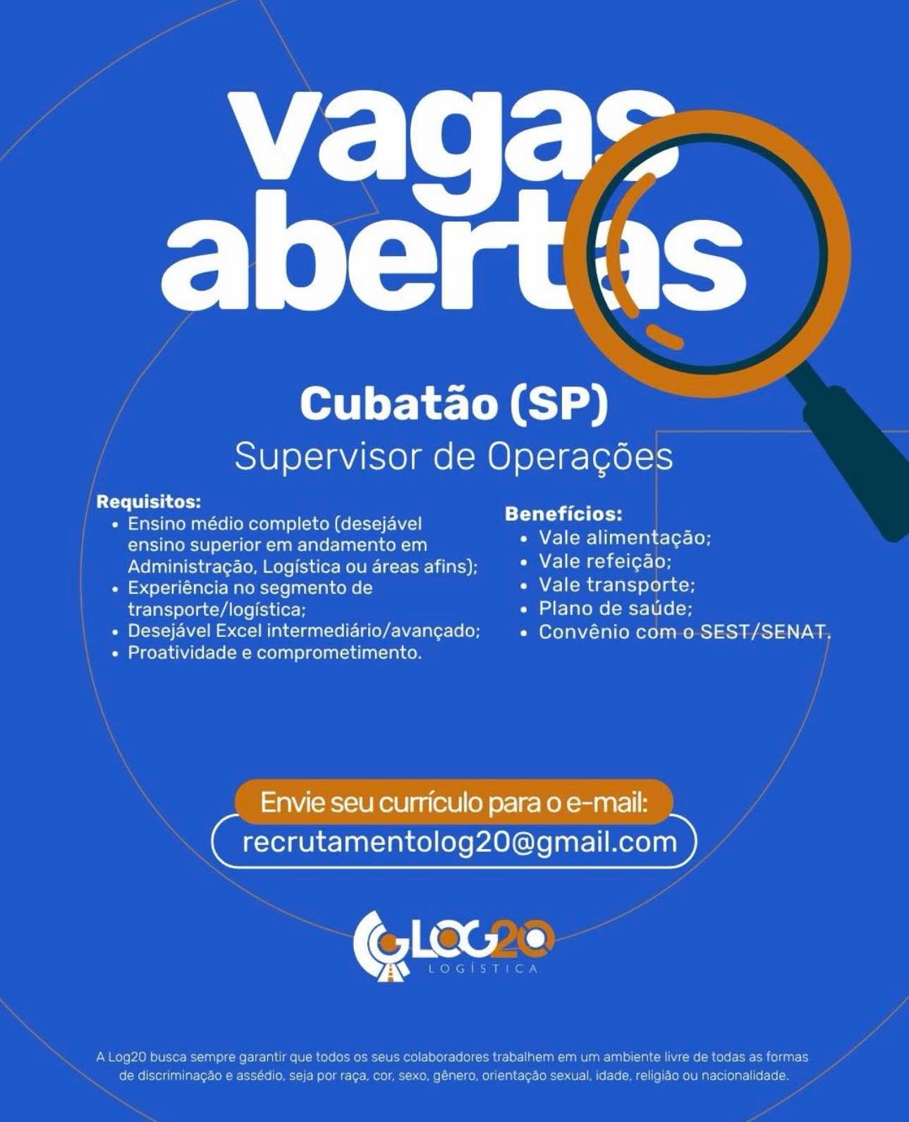 Vagas 09/04/2026 Baixada Santista