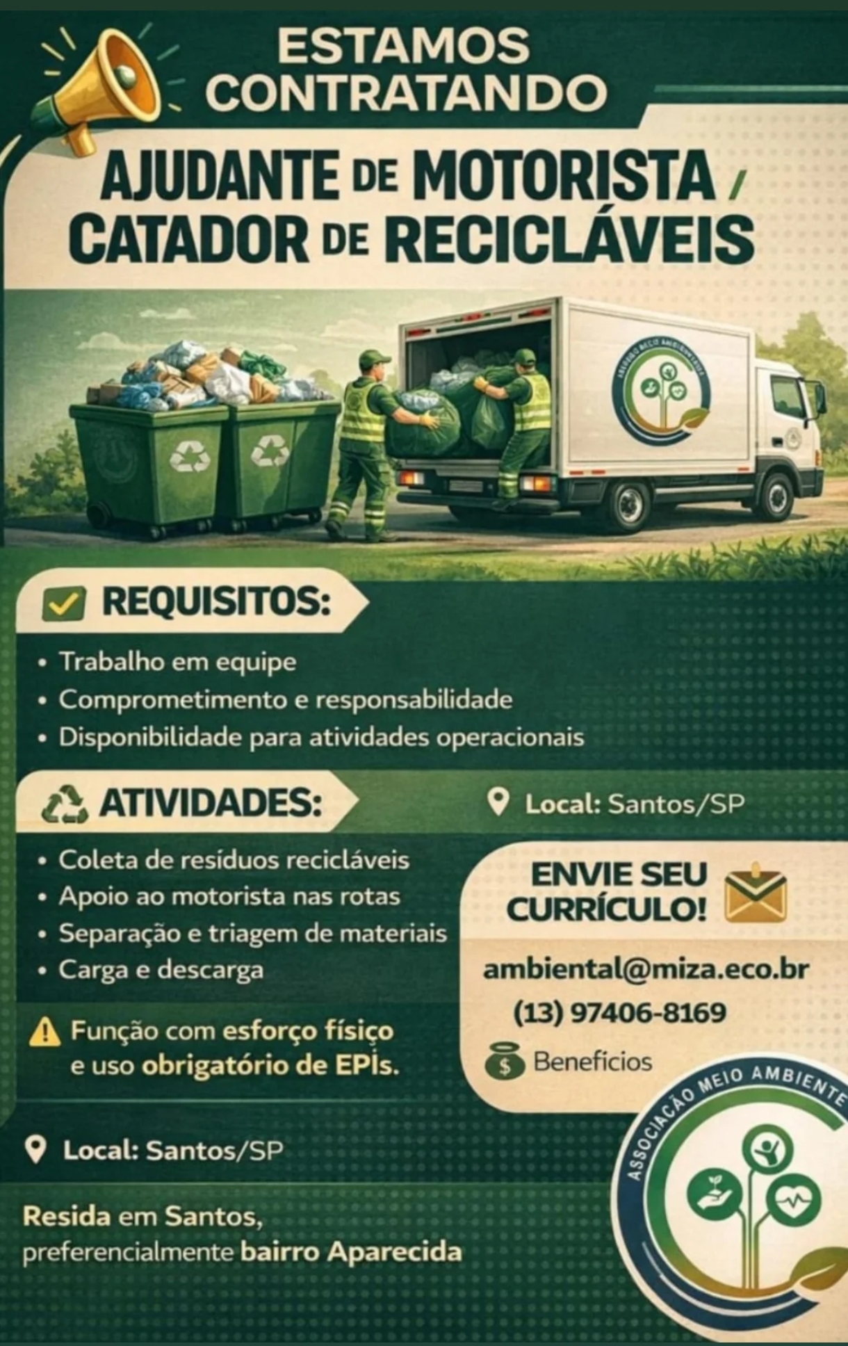 Vagas 09/04/2026 Baixada Santista