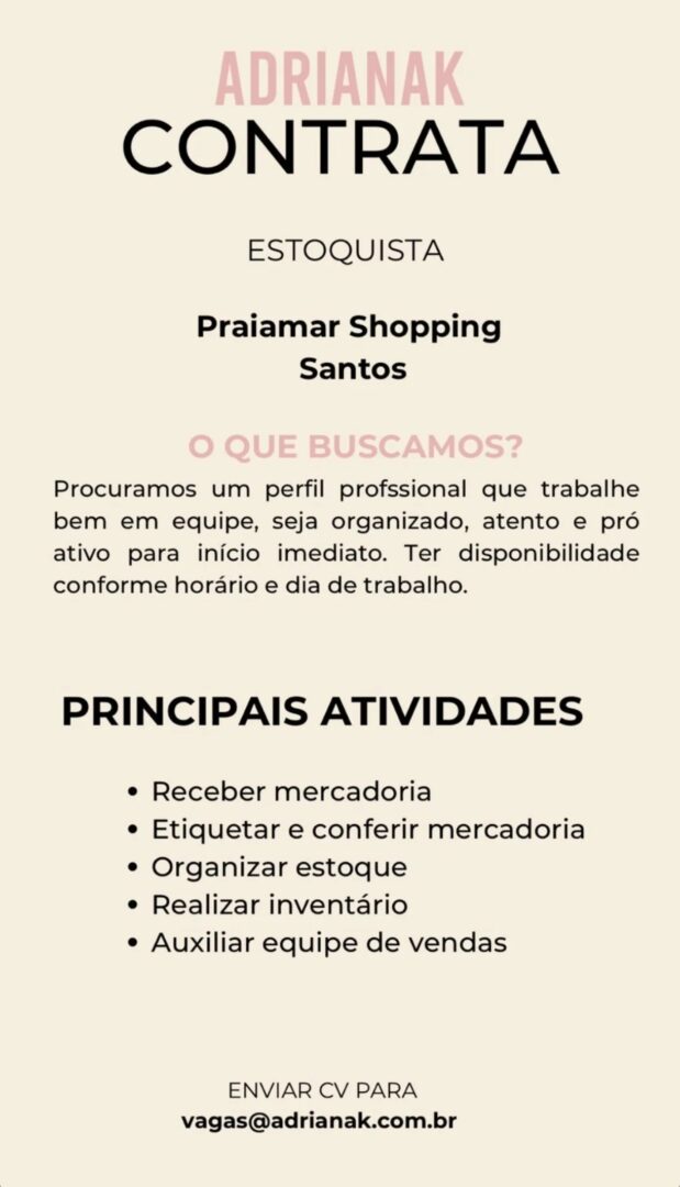 Vagas 09/04/2026 Baixada Santista