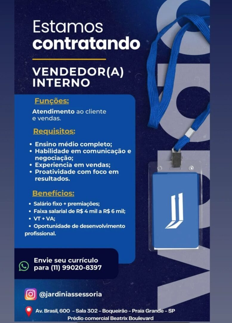 Vagas 09/04/2026 Baixada Santista