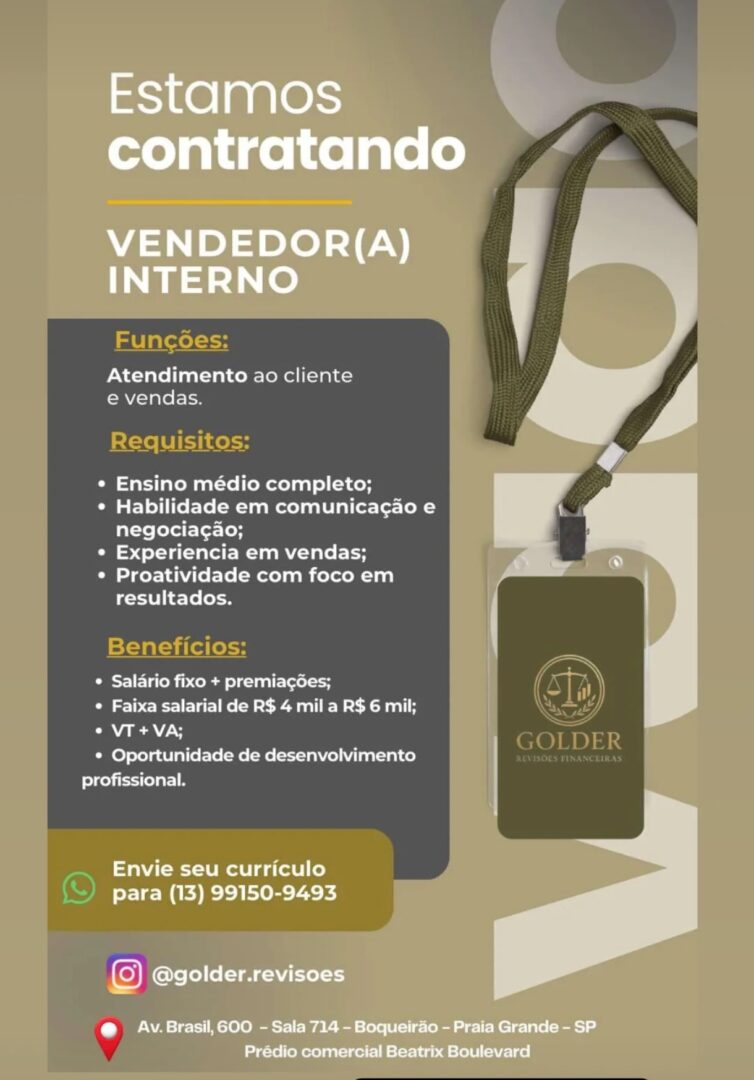 Vagas 09/04/2026 Baixada Santista