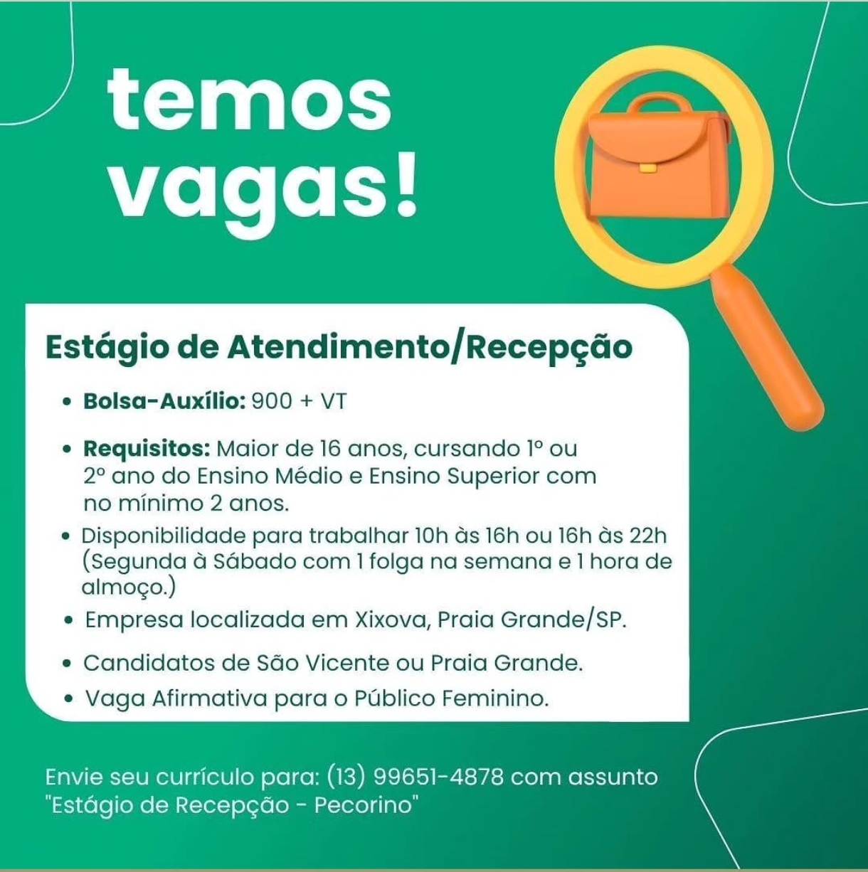 Vagas 09/04/2026 Baixada Santista