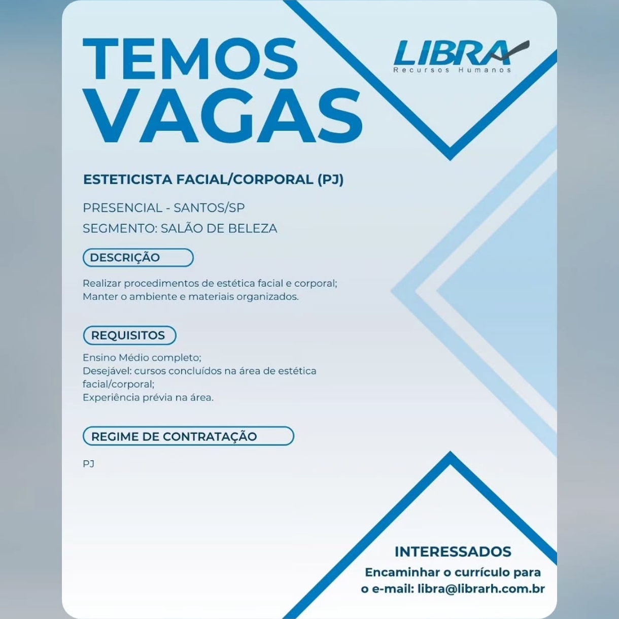 Vagas 09/04/2026 Baixada Santista