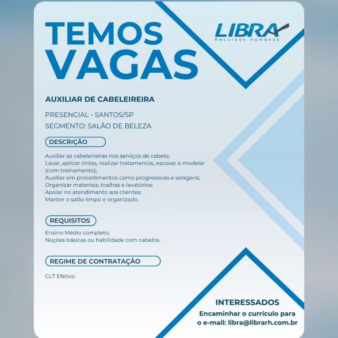 Vagas 09/04/2026 Baixada Santista