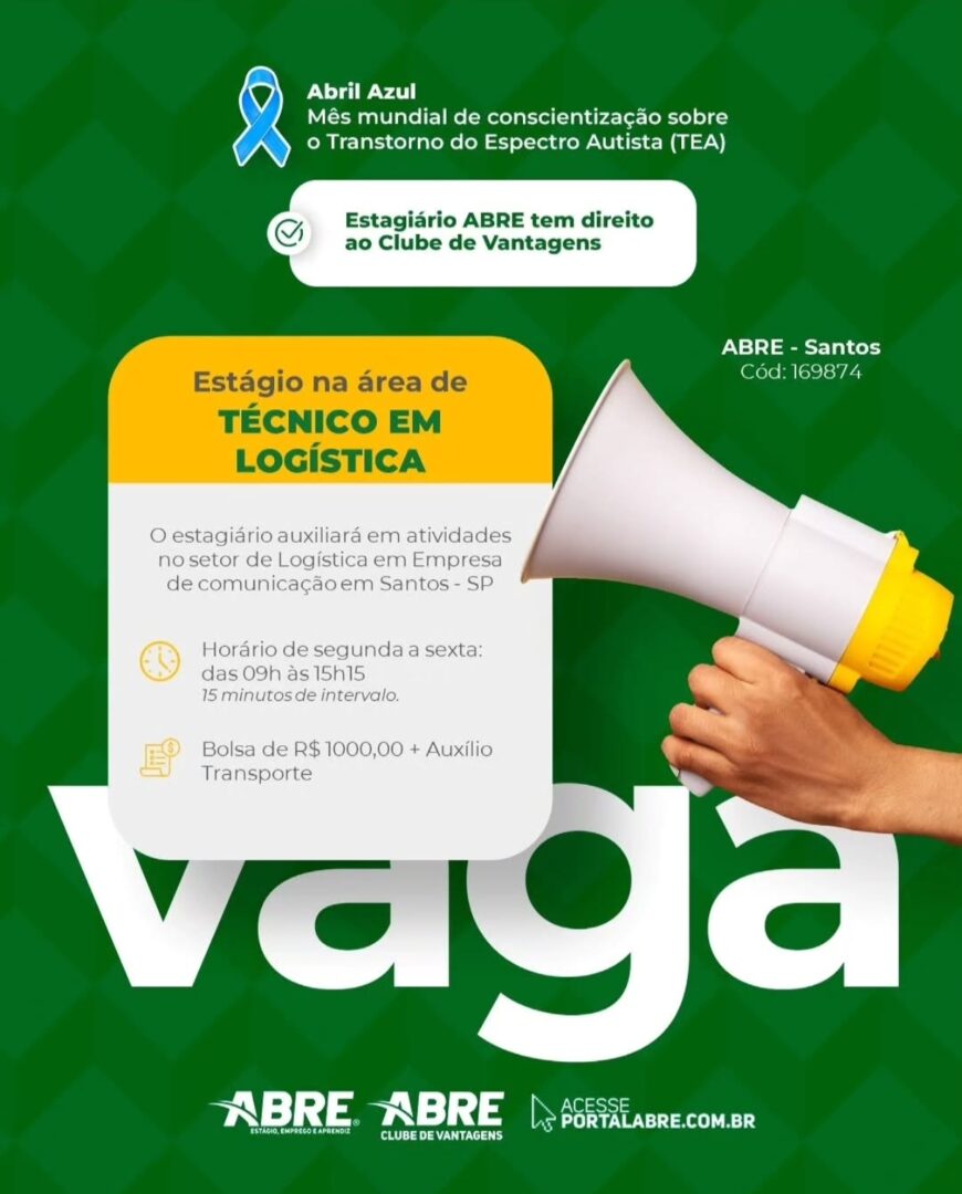 Vagas 09/04/2026 Baixada Santista