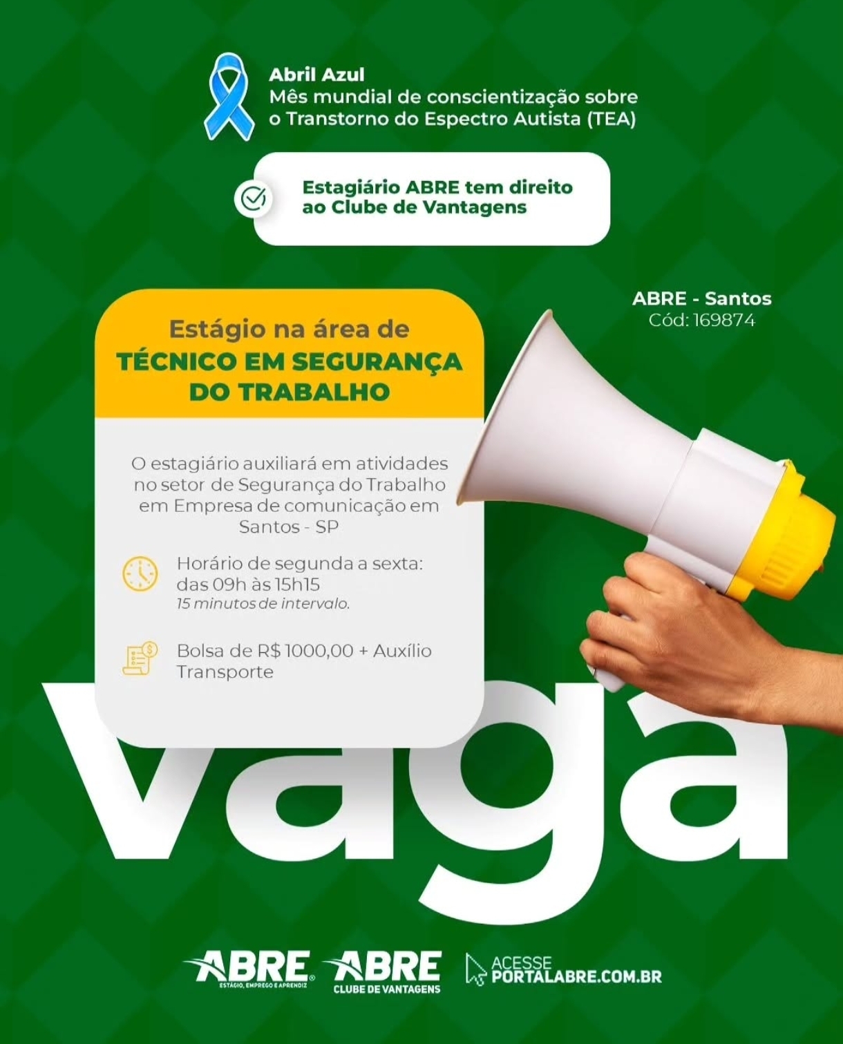 Vagas 09/04/2026 Baixada Santista