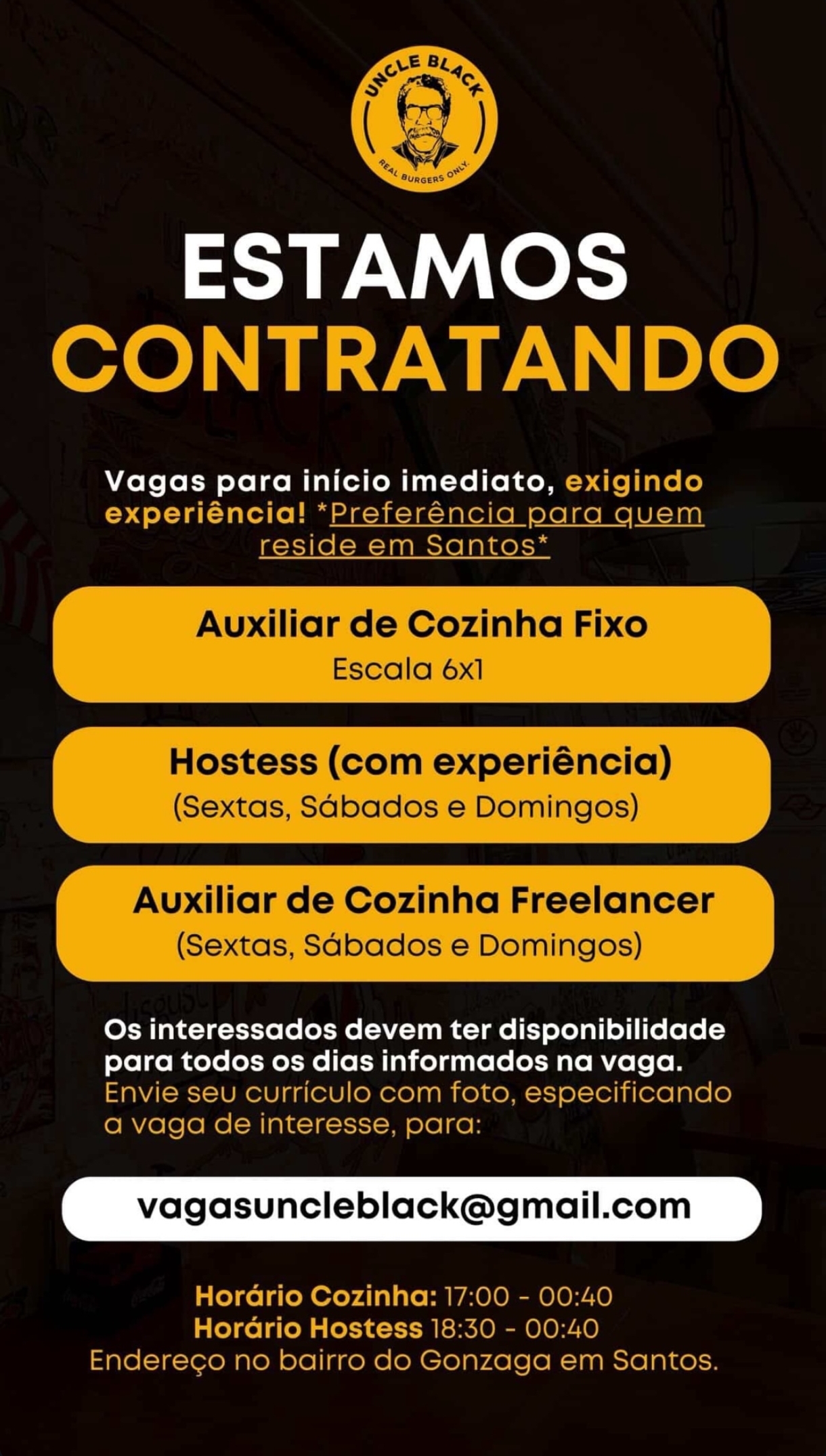 Vagas 10/04/2026 Baixada Santista