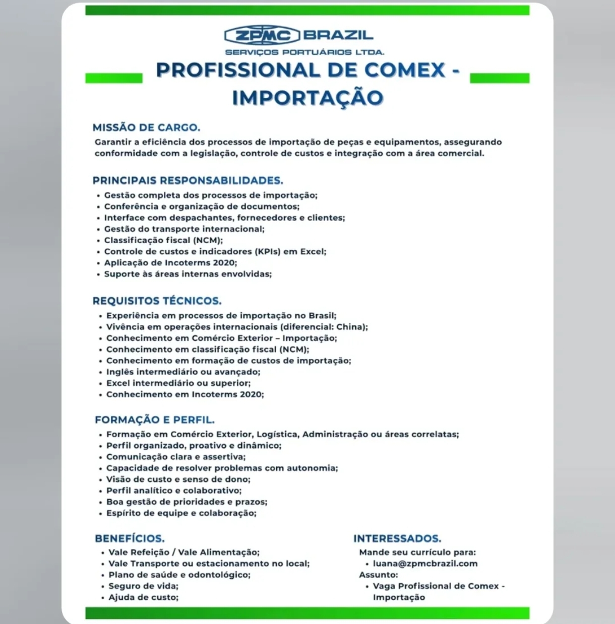 Vagas 10/04/2026 Baixada Santista