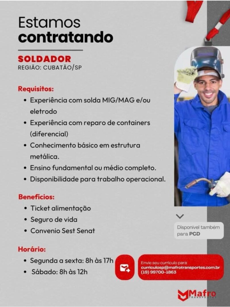 Vagas 11/04/2026 Baixada Santista